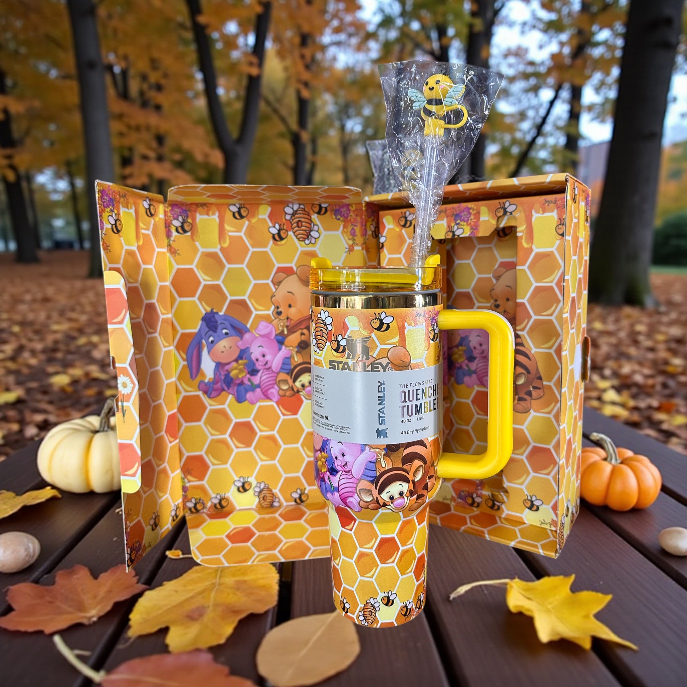 Winnie the Pooh Tumbler, 40 oz Pooh Bear Cup, Classic Pooh Inspired Gift, Honey Bear Cup, Mom Teacher Birthday Gift