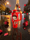 Betty Boop Classic Red Stanley Style Tumbler | 40oz Cup With Handle | Retro Cartoon Stainless Steel Travel Mug
