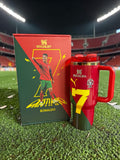 Ronaldo #7 Soccer Tumbler Gift Set with Handle and Straw – Football Fan Cupler Gift Set