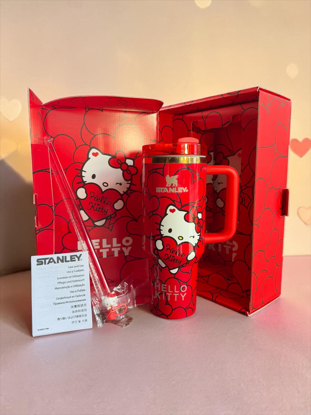 Red Hello Kitty-Inspired 40oz Tumbler