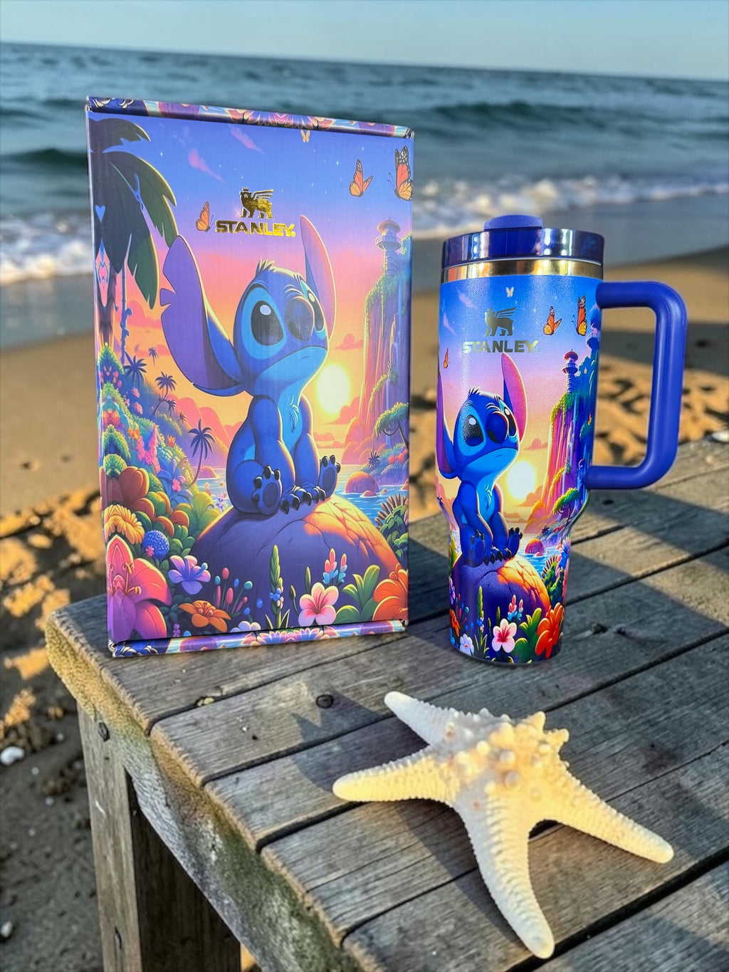 Tropical Blue Character-Inspired 40oz Tumbler | Gift Box Included