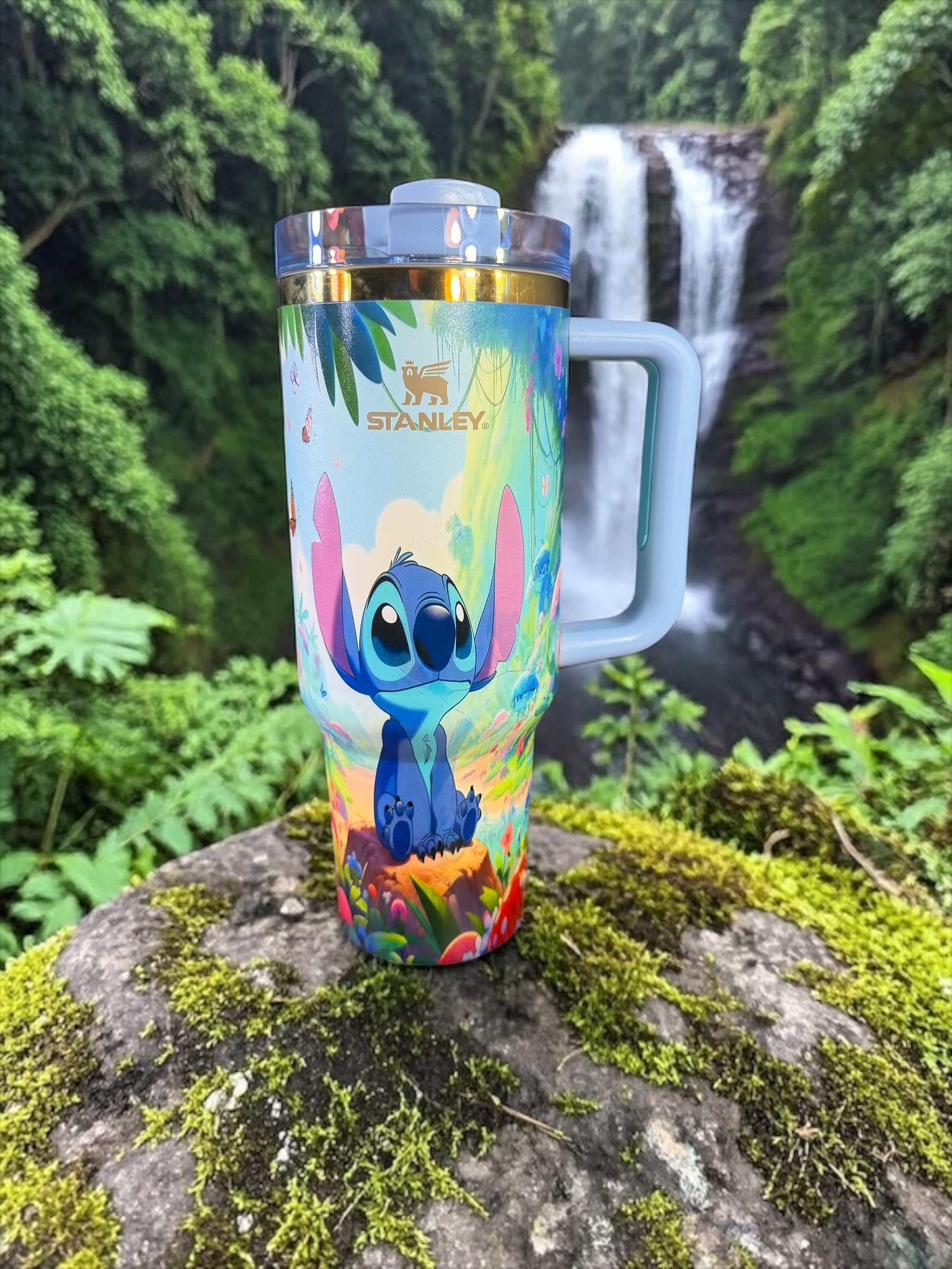 Tropical Blue Character-Inspired 40oz Tumbler | Gift Box Included