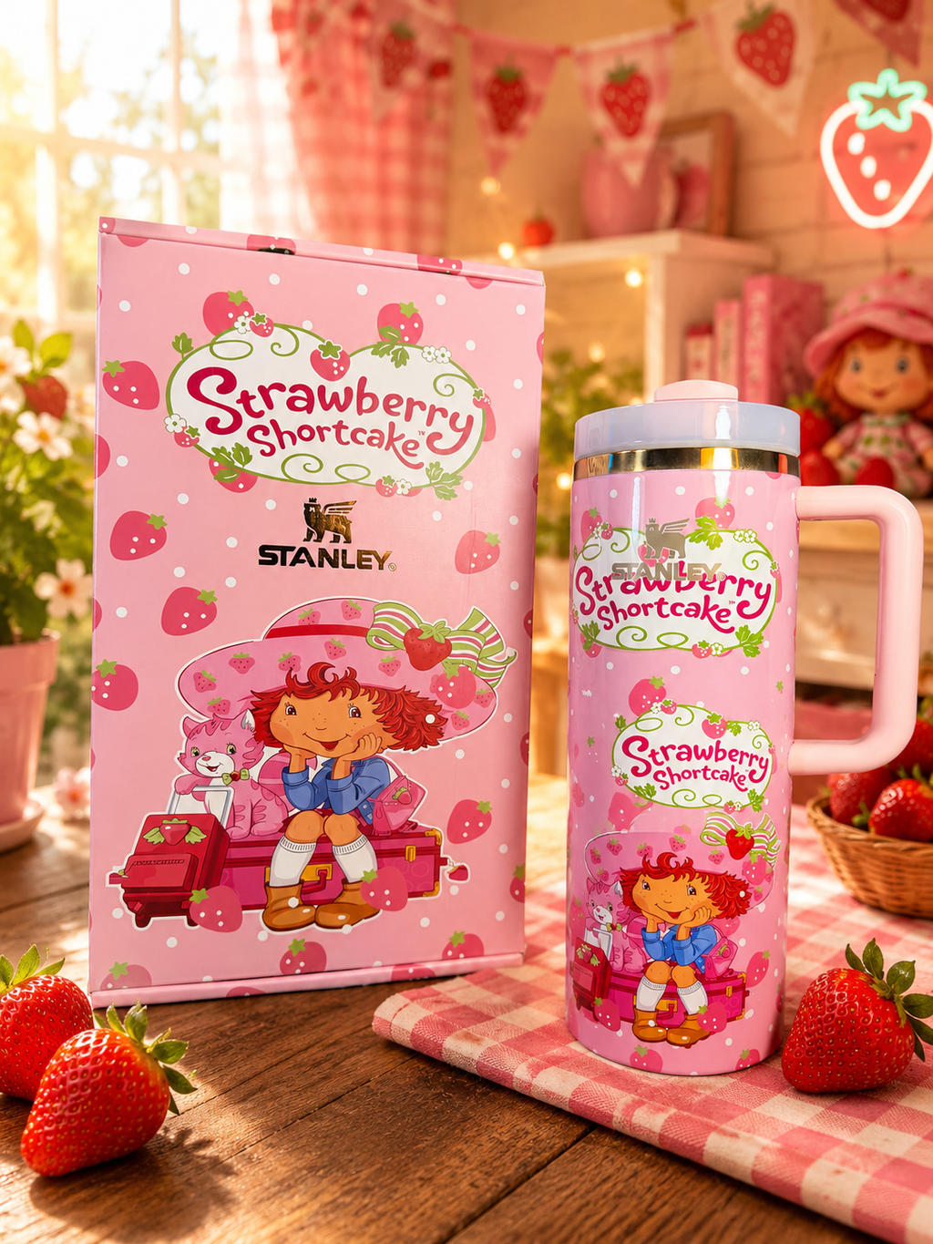Strawberry Shortcake-Inspired Pink 40oz Tumbler