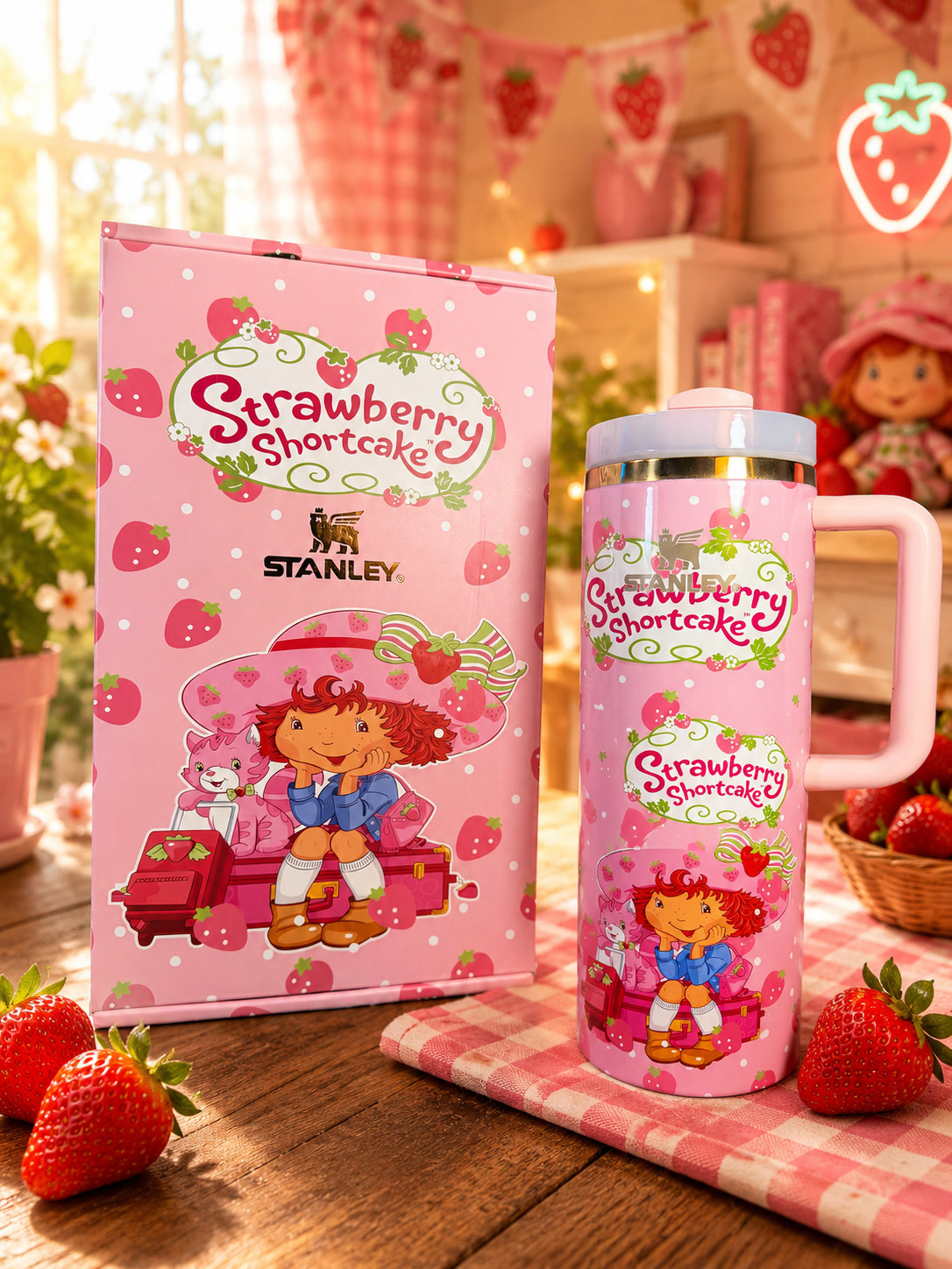 Strawberry Shortcake-Inspired Pink 40oz Tumbler