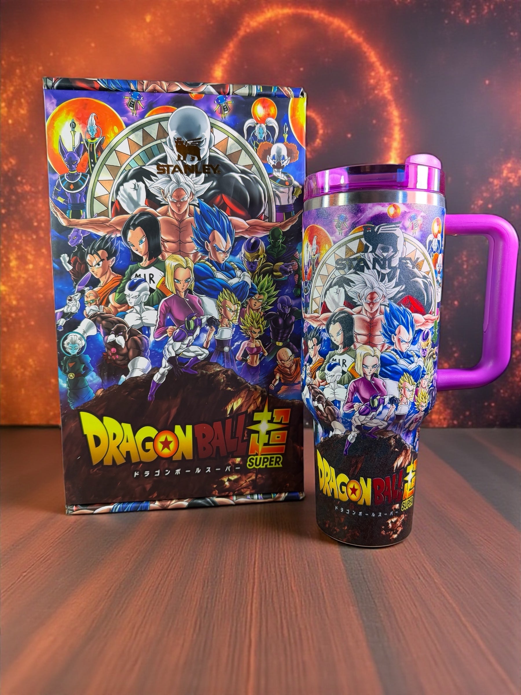 Dragon Ball Z 2 Stanley Style Tumbler | 40oz Cup With Handle | Anime Stainless Steel Travel Mug